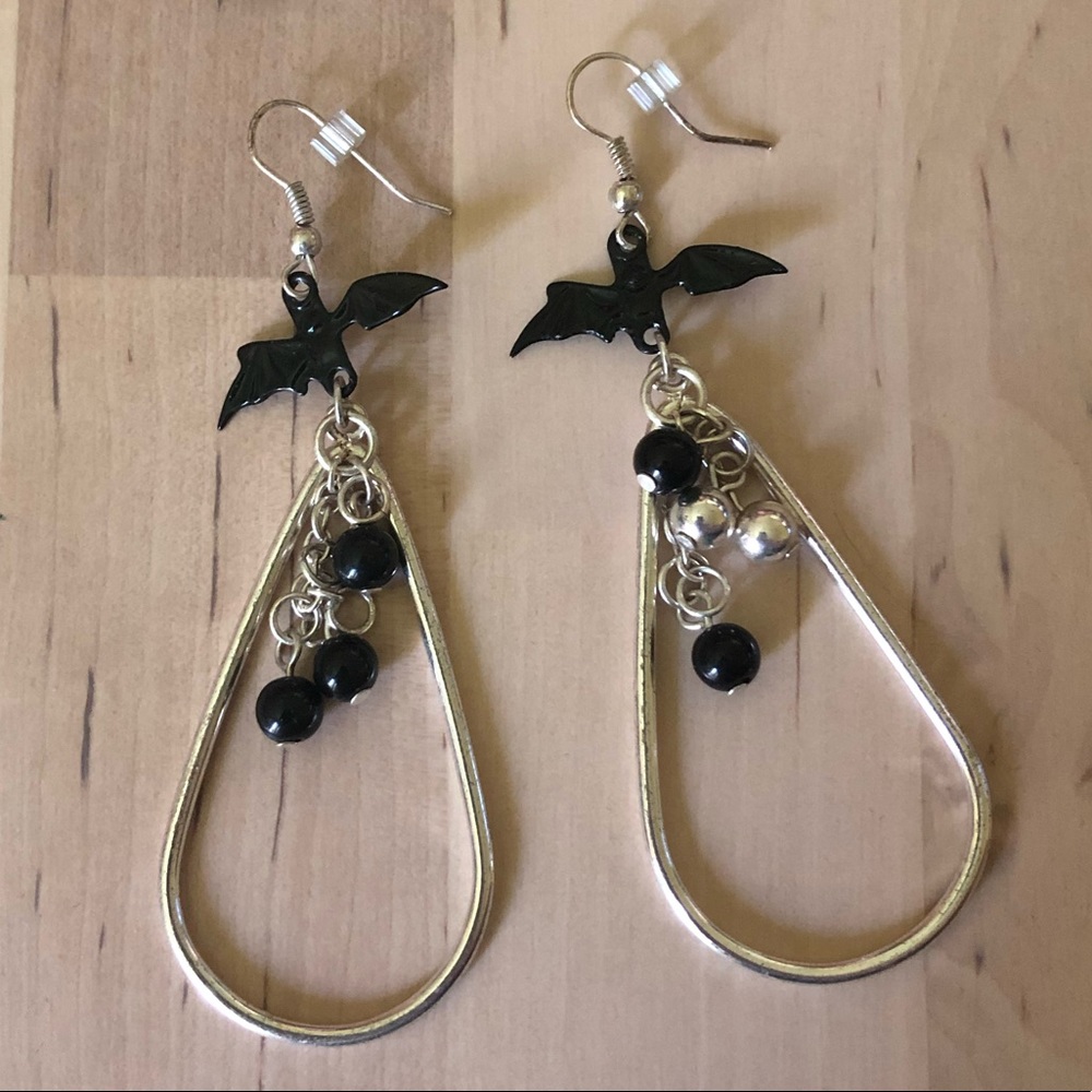 Halloween bat chandelier earrings boo-hoo